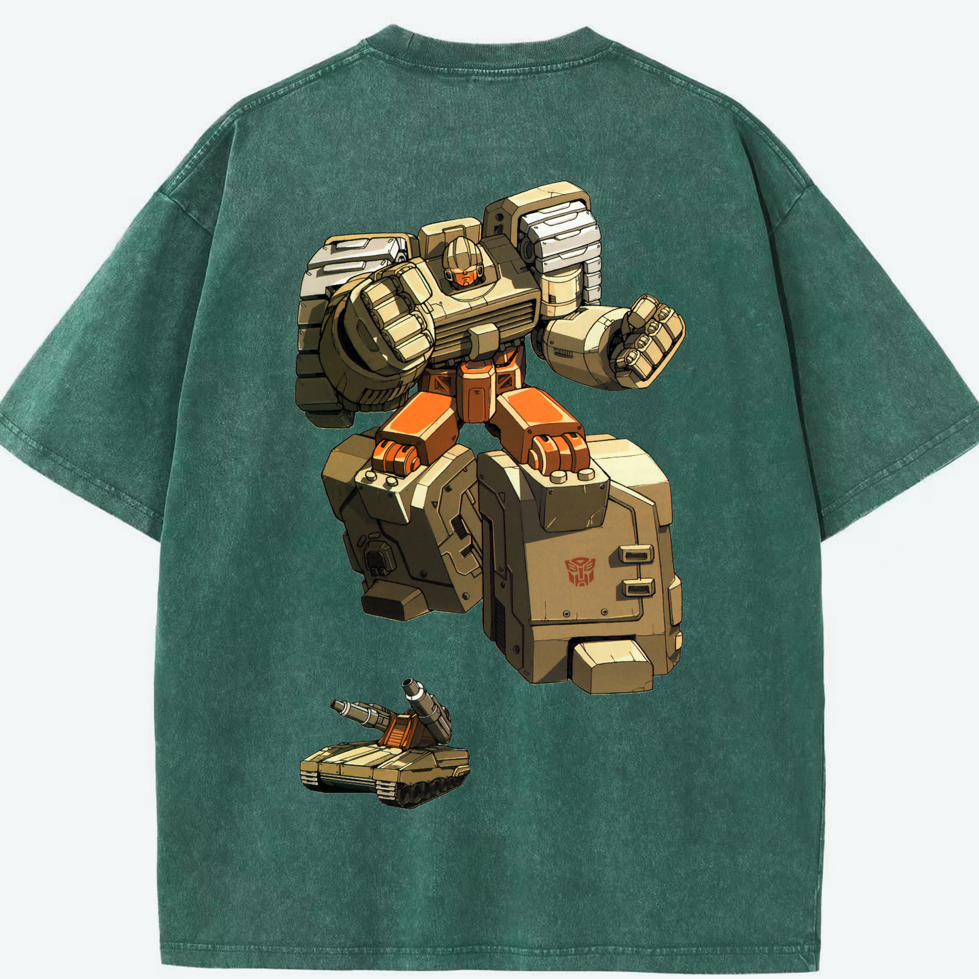 （画像用）  綿100% ヴィンテージ風 半袖Tシャツ（背面プリント）